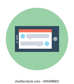 Mobile Chatting Vector Icon