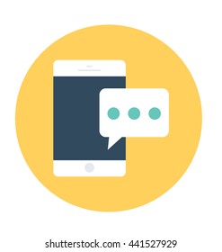 Mobile Chatting Vector Icon