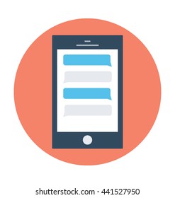 Mobile Chatting Vector Icon