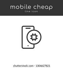 Mobile cheap vector line icons