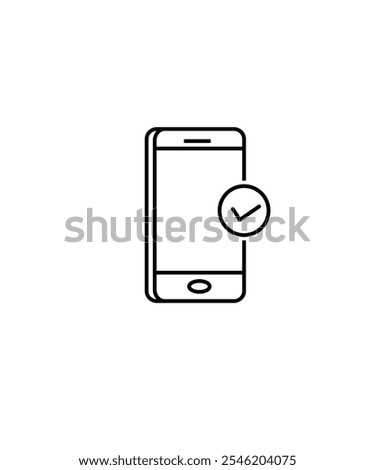 mobile check icon, vector best line icon.