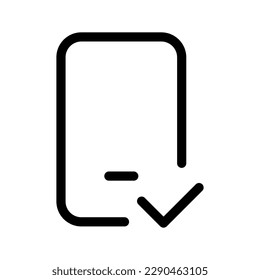 Design-Illustration des mobilen Prüfzeichens Vektor Symbol