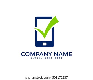 Mobile Check Logo Design Template