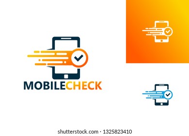 Mobile Check Logo Template Design Vector, Emblem, Design Concept, Creative Symbol, Icon