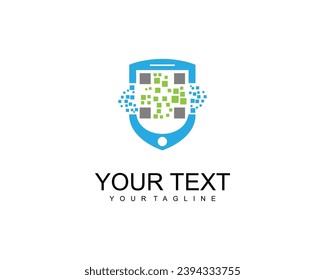 Mobile checking logo, phone service logo, repair logo design vector template