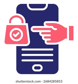Vektorgrafik: Füllung des Symbols für die mobile Kasse