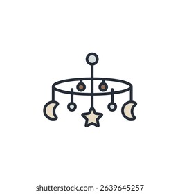 mobile chilhood icons isolated on White Background. Flat style design