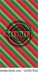 Mobile christmas badge background.