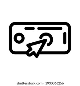 mobile click icon or logo isolated sign symbol vector illustration - high quality black style vector icons

