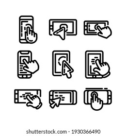 mobile click icon or logo isolated sign symbol vector illustration - Collection of high quality black style vector icons
