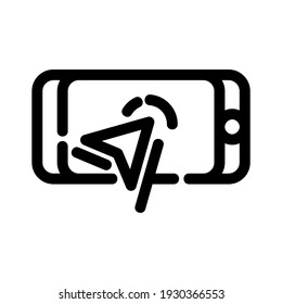 mobile click icon or logo isolated sign symbol vector illustration - high quality black style vector icons
