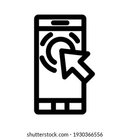 mobile click icon or logo isolated sign symbol vector illustration - high quality black style vector icons
