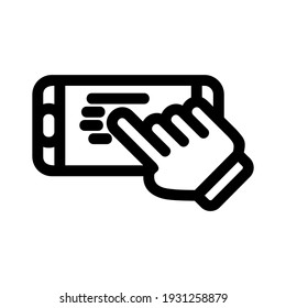 mobile click icon or logo isolated sign symbol vector illustration - high quality black style vector icons
