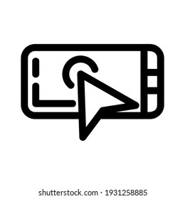 mobile click icon or logo isolated sign symbol vector illustration - high quality black style vector icons
