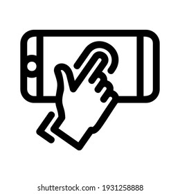 mobile click icon or logo isolated sign symbol vector illustration - high quality black style vector icons
