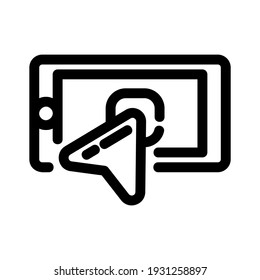 mobile click icon or logo isolated sign symbol vector illustration - high quality black style vector icons
