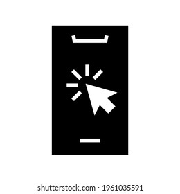 mobile click icon or logo isolated sign symbol vector illustration - high quality black style vector icons
