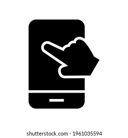 mobile click icon or logo isolated sign symbol vector illustration - high quality black style vector icons
