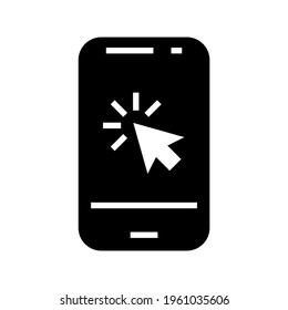 mobile click icon or logo isolated sign symbol vector illustration - high quality black style vector icons
