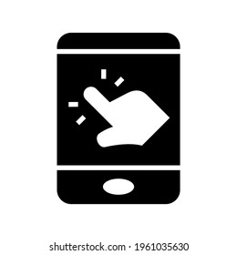 mobile click icon or logo isolated sign symbol vector illustration - high quality black style vector icons

