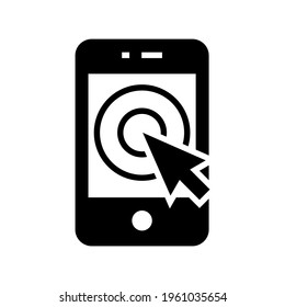 mobile click icon or logo isolated sign symbol vector illustration - high quality black style vector icons
