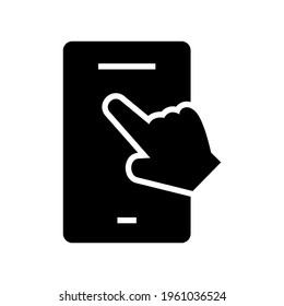 mobile click icon or logo isolated sign symbol vector illustration - high quality black style vector icons
