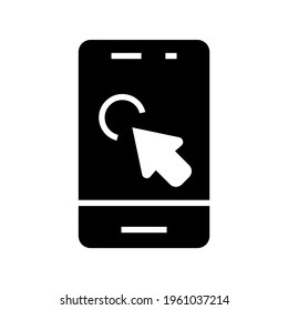 mobile click icon or logo isolated sign symbol vector illustration - high quality black style vector icons
