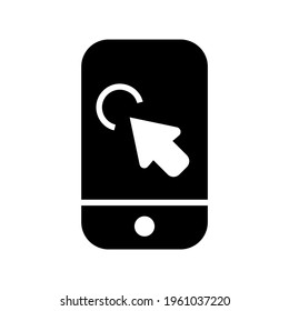 mobile click icon or logo isolated sign symbol vector illustration - high quality black style vector icons

