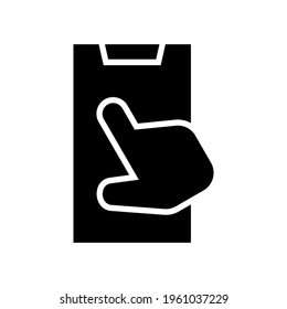 mobile click icon or logo isolated sign symbol vector illustration - high quality black style vector icons
