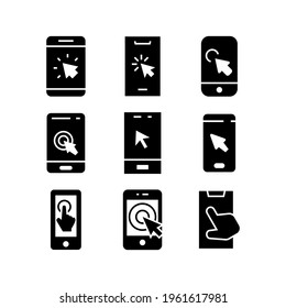 mobile click icon or logo isolated sign symbol vector illustration - Collection of high quality black style vector icons
