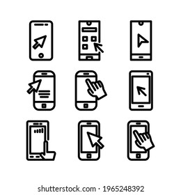mobile click icon or logo isolated sign symbol vector illustration - Collection of high quality black style vector icons
