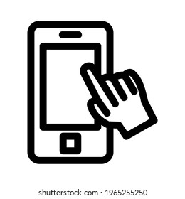 mobile click icon or logo isolated sign symbol vector illustration - high quality black style vector icons
