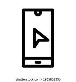 mobile click icon or logo isolated sign symbol vector illustration - high quality black style vector icons
