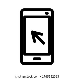 mobile click icon or logo isolated sign symbol vector illustration - high quality black style vector icons
