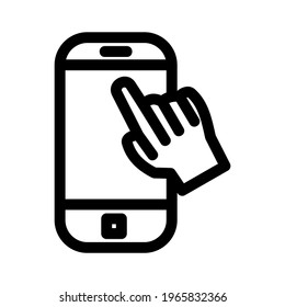 mobile click icon or logo isolated sign symbol vector illustration - high quality black style vector icons

