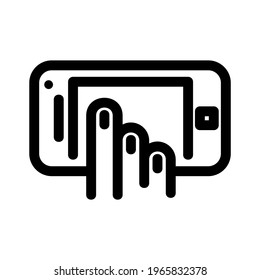 mobile click icon or logo isolated sign symbol vector illustration - high quality black style vector icons
