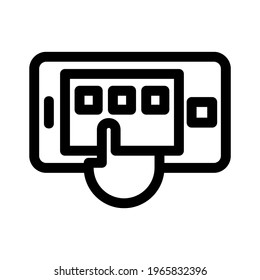 mobile click icon or logo isolated sign symbol vector illustration - high quality black style vector icons

