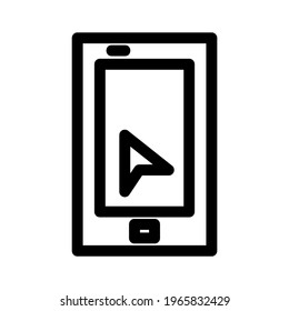 Handyklick-Symbol oder Logo einzeln auf Zeichen, Vektorgrafik - qualitativ hochwertige Vektorsymbole mit schwarzem Hintergrund

