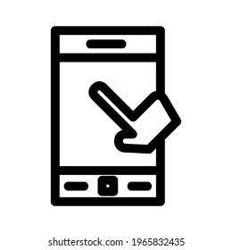 mobile click icon or logo isolated sign symbol vector illustration - high quality black style vector icons
