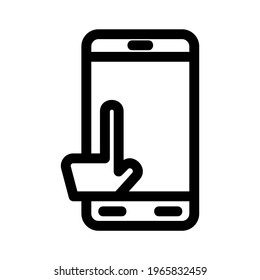 mobile click icon or logo isolated sign symbol vector illustration - high quality black style vector icons
