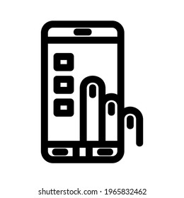 mobile click icon or logo isolated sign symbol vector illustration - high quality black style vector icons
