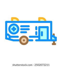 mobile clinic ambulance color icon vector. mobile clinic ambulance sign. isolated symbol illustration