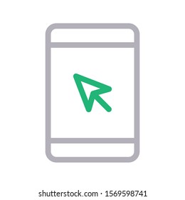 mobile clink vector thin line icon 
