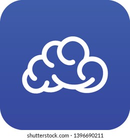 Mobile cloud icon blue vector isolated on white background