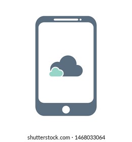 Mobile cloud icon for your mobile application or website.