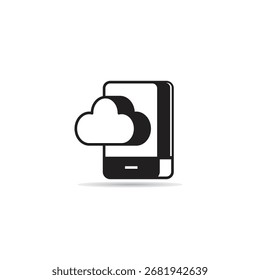 mobile cloud on white background vector illustration