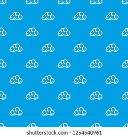 Mobile cloud pattern vector seamless blue repeat for any use