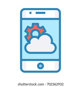 Mobile Cloud Setting Icon