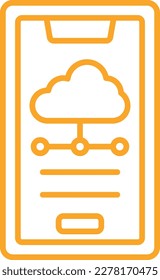 Mobile Cloud vector icon. Can be used for printing, mobile and web applications.