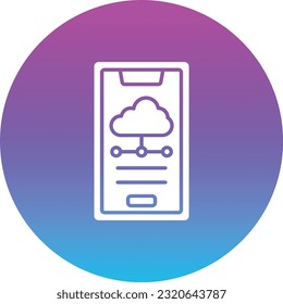 Mobile Cloud vector icon. Can be used for printing, mobile and web applications.